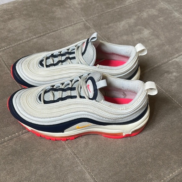 Nike Air Max 97 White Navy Pink - Picture 2 of 14